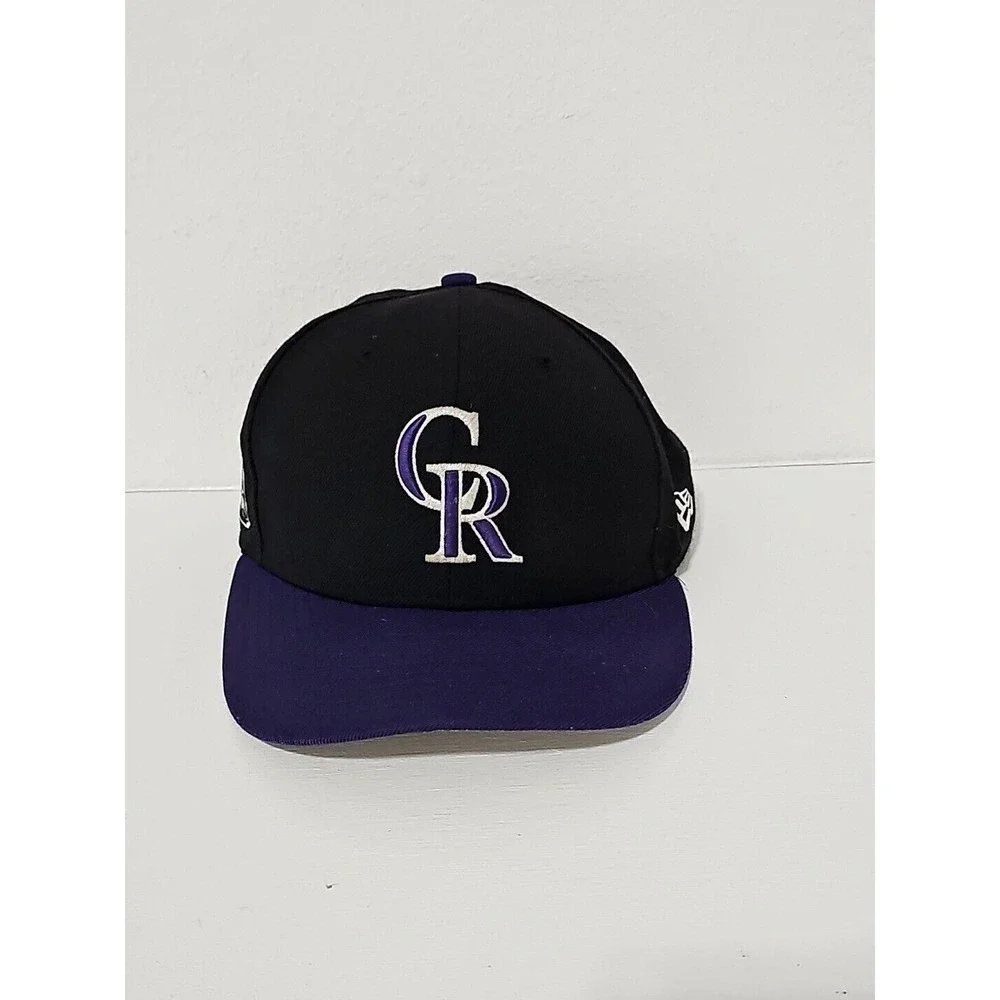 Colorado Rockies Hat Cap‎ Strap Back OC Sports Black MLB Logo Mens Adjustable